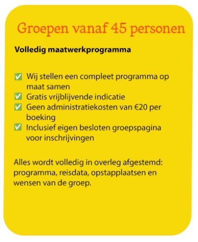 Groepen vanaf 45 personen