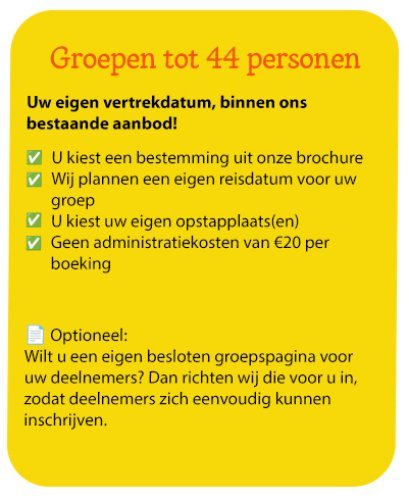 Groepen tot 44 personen